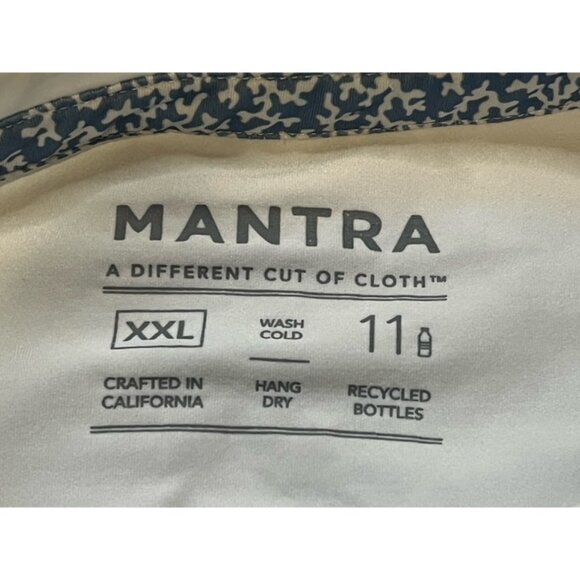 Mantra Golf Men White Catalyst Coral Contrast Golf Polo Shirt Size XXL 2XL EUC - Picture 3 of 4